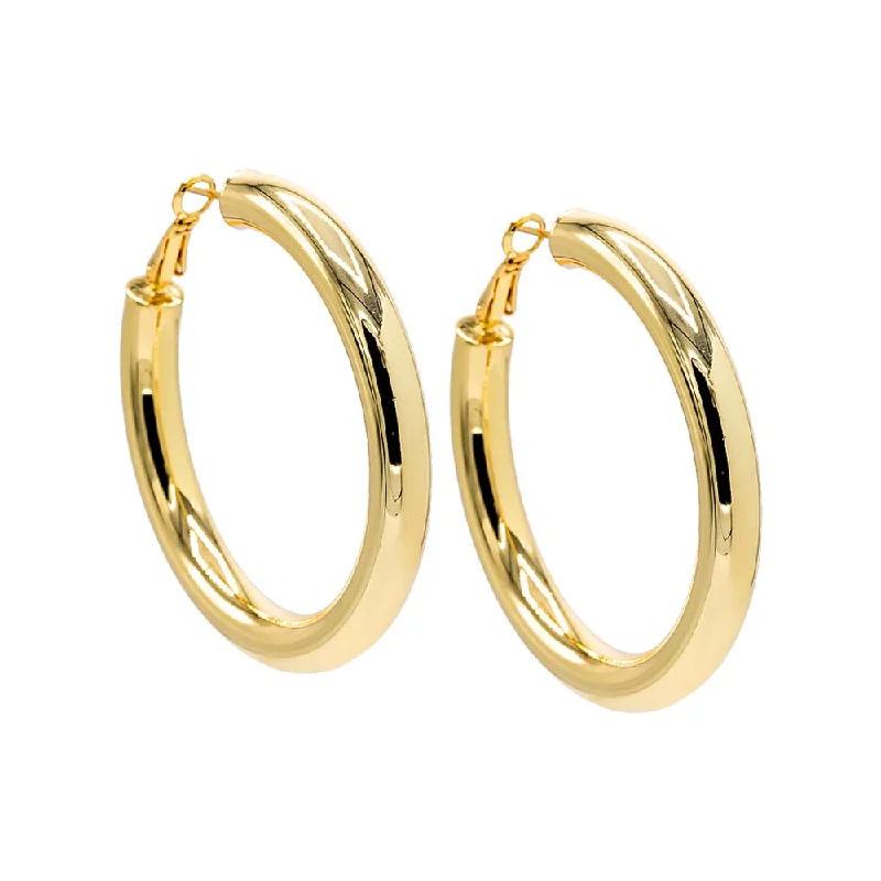 Luxury Jewelry At Unbeatable Discounts Wide Rounded Hollow Hoop Earring