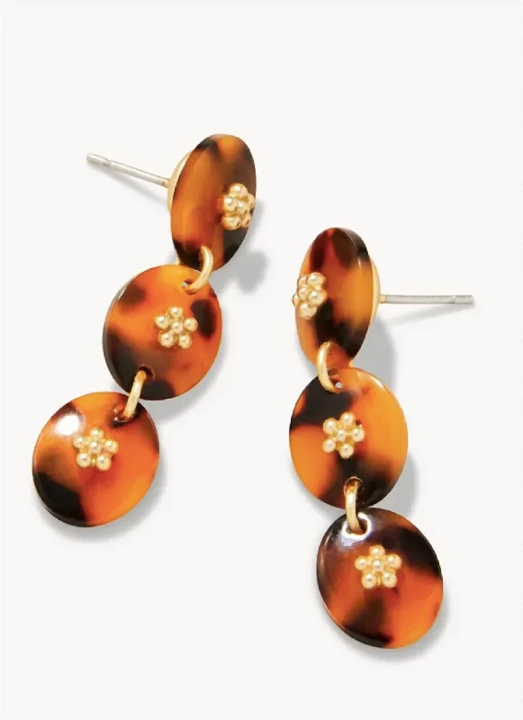 Limited-Time Jewelry Sale – Elegant Styles At Less Women's Harbor Linear Resin Earrings In Brown