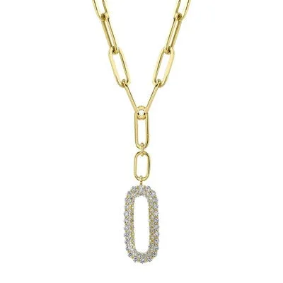 Luxury Jewelry At Unbeatable Discounts 0.92CT DIAMOND PAPER CLIP LINK NECKLACE