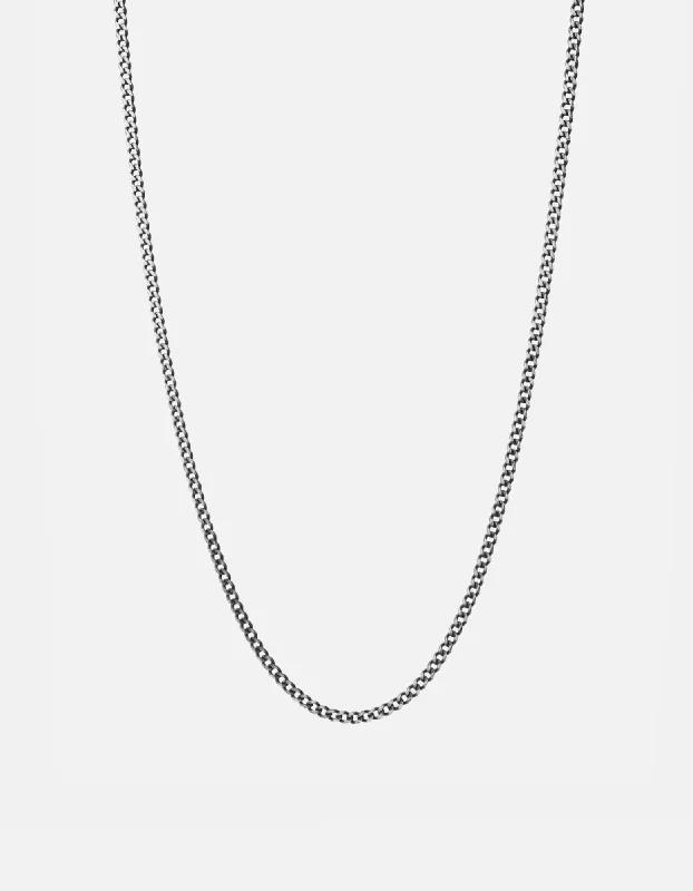 Exclusive Jewelry Bundles At Discounted Rates 3mm Cuban Chain Necklace, Sterling Silver
