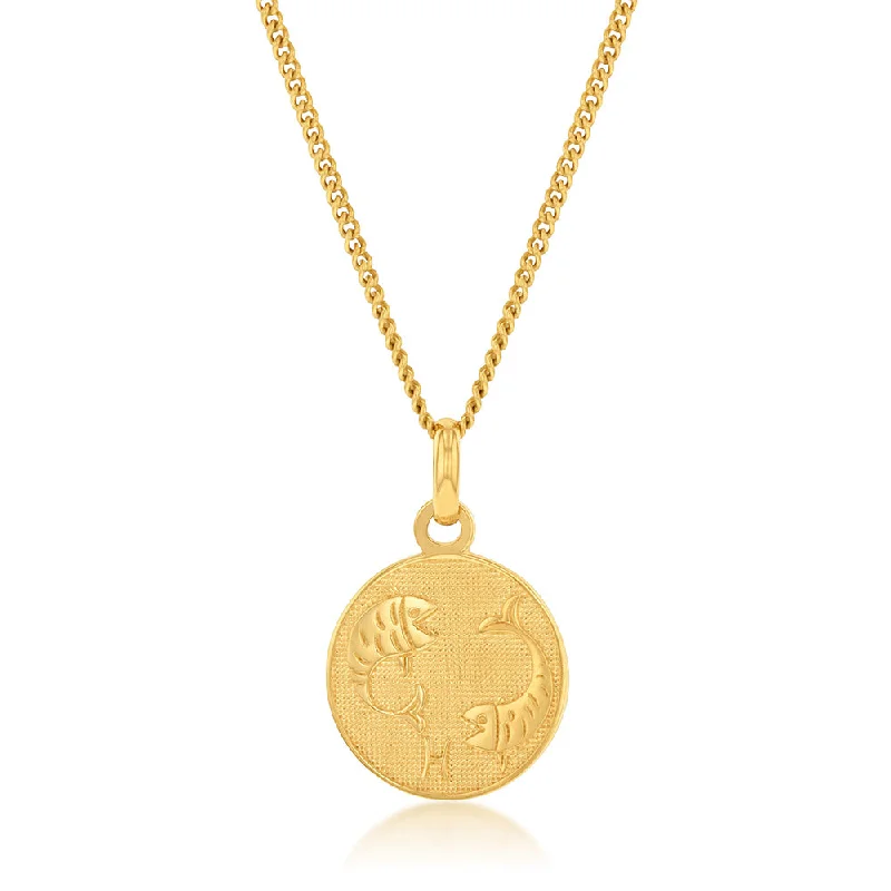Personalized Jewelry Sale – Meaningful Gifts At Great Prices 9ct Yellow Gold Zodiac Pisces Pendant