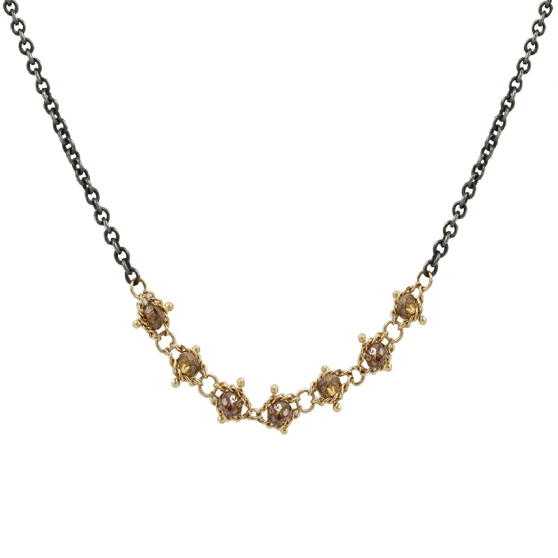 Jewelry Deals That Sparkle – Shop Today Champagne Diamond Textile Necklace