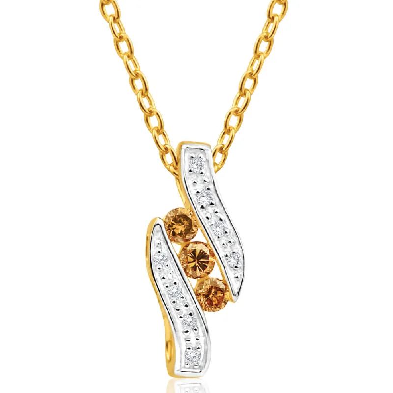 Limited-Time Jewelry Sale – Elegant Styles At Less Australian Diamond 9ct Yellow Gold 1/5 Carat Diamond Pendant