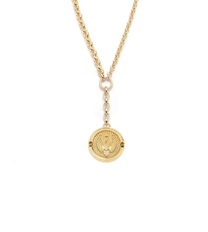 Fashion-Forward Geometric Jewelry For Contemporary Style Beloved, With Wings We Fly - Love & Vivacity : Heavy Mixed Belcher Extension Necklace