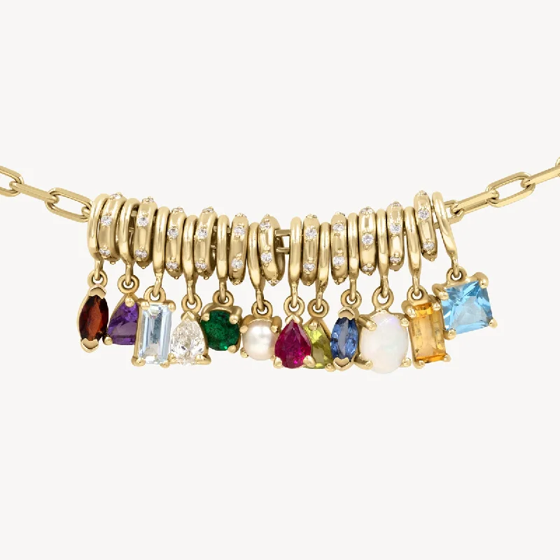 Timeless Elegance, Temporary Discounts – Act Fast Birthstone Charms Necklace