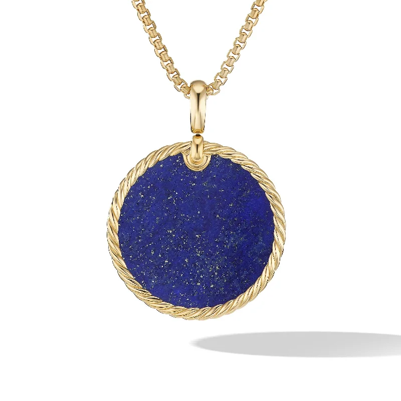 Best Jewelry Sale – Shop Exclusive Designs Now DY Elements Disc Pendant in 18K Yellow Gold with Lapis Best Jewelry Sale – Shop Exclusive Designs Now DY Elements Disc Pendant in 18K Yellow Gold with Lapis