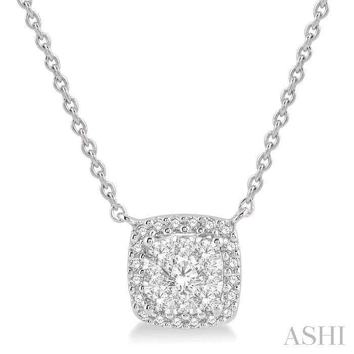 Exclusive Jewelry Offers – Sparkle For Less CUSHION SHAPE HALO LOVEBRIGHT ESSENTIAL DIAMOND PENDANT