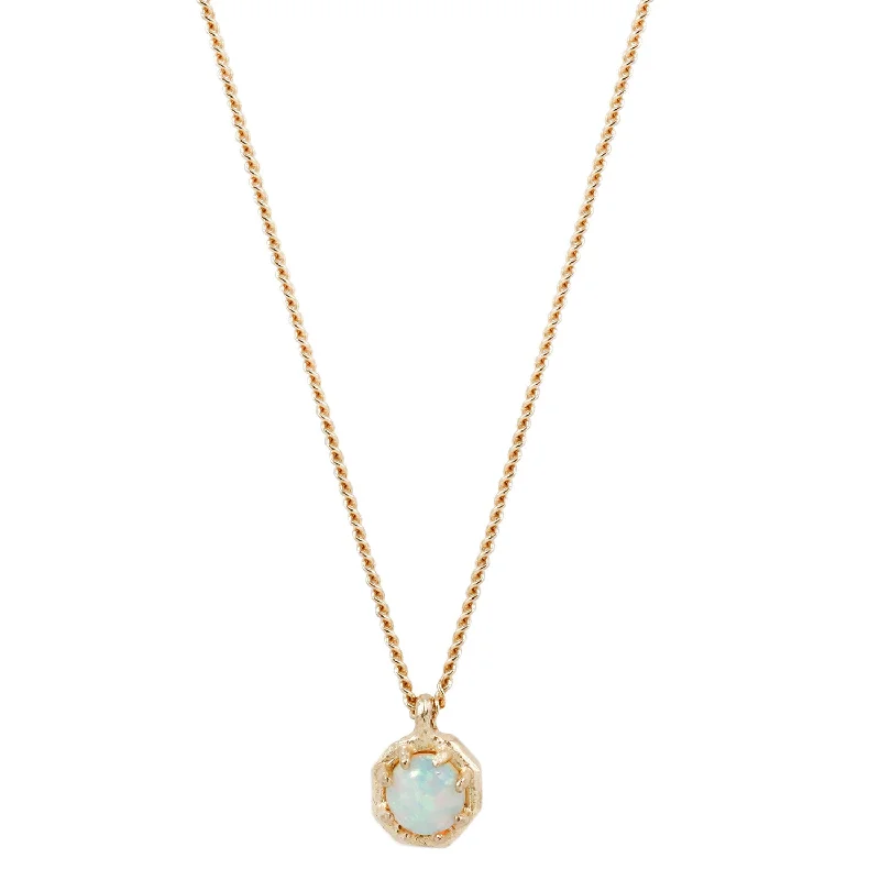 High-End Jewelry, Now More Affordable Than Ever Small Opal Octagon Necklace