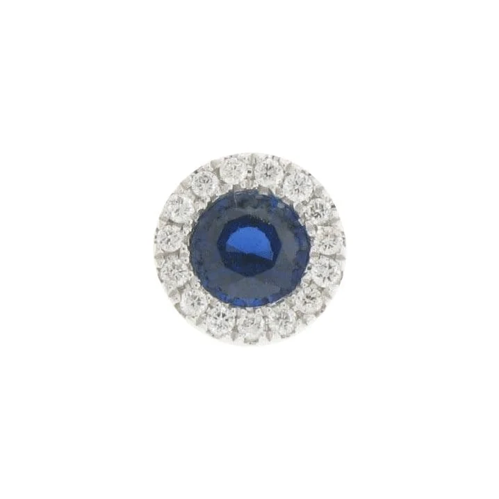 Breathtaking Jewelry, Breathtaking Prices Blue Sapphire with Diamond Halo Encore Slide Pendant