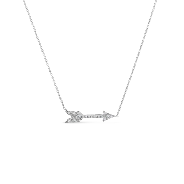 Classic And Modern Jewelry Styles On Sale Roberto Coin 18kt White Gold Diamond Arrow Necklace Classic And Modern Jewelry Styles On Sale Roberto Coin 18kt White Gold Diamond Arrow Necklace