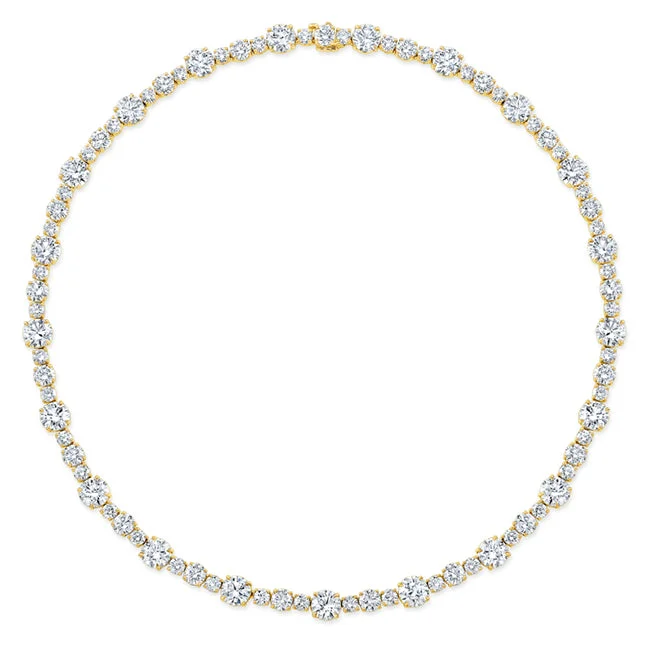 Elegant Jewelry Styles At Budget-Friendly Prices Round Diamond Alternating Necklace in 18kt Yellow Gold Elegant Jewelry Styles At Budget-Friendly Prices Round Diamond Alternating Necklace in 18kt Yellow Gold