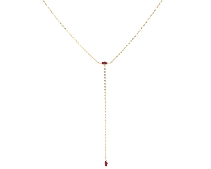 Big Discounts On Elegant Jewelry Collections Blue Hour Ruby Lariat Necklace