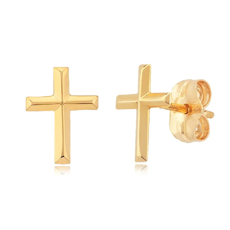 Don't Miss These Dazzling Jewelry Discounts 14k Gold Cross Stud Earrings