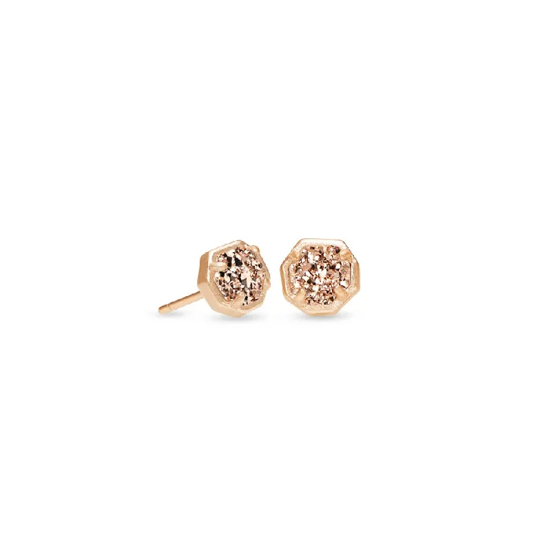 Rose Gold Rose Drusy
