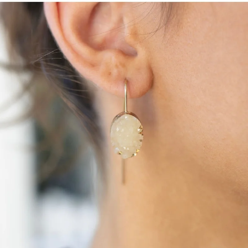 Seasonal Jewelry Deals – Elevate Your Style Ice Druzy Quartz Earrings