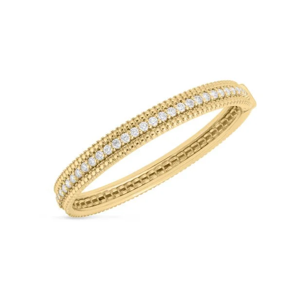 Trending Jewelry Styles Now At Limited-Time Discounts 18K YELLOW GOLD SIENA DIAMOND 1 ROW BANGLE