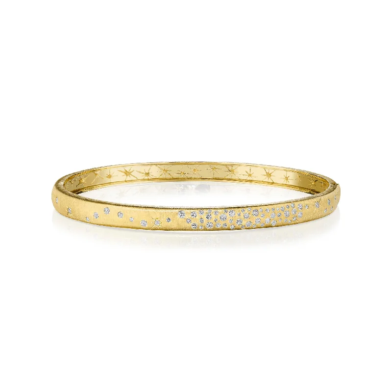 Get The Sparkle You Love At Prices You Adore 18k Yellow Gold Thin Galaxy Bangle