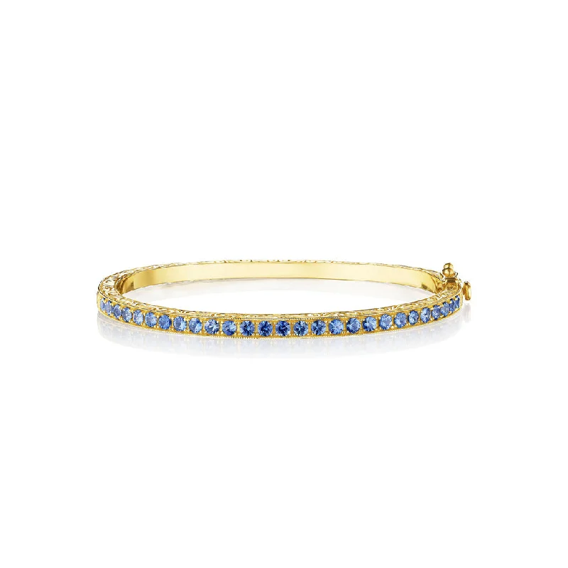 Eco-Friendly Sustainable Jewelry For Conscious Buyers Blue Sapphire Bangle