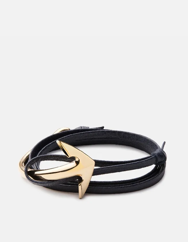 Your Perfect Accessory Now At The Best Price Anchor Half-Cuff Leather, Gold