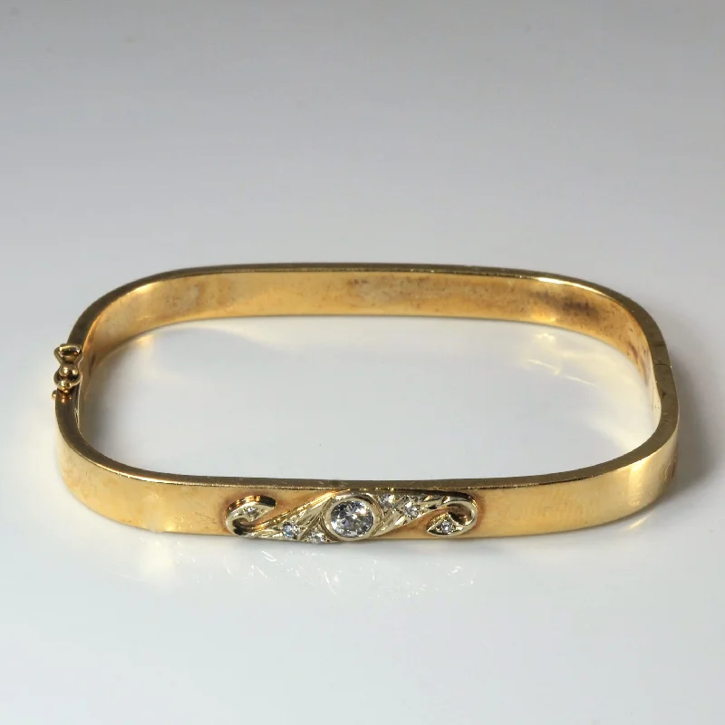 Grab Exquisite Jewelry At The Lowest Prices Square Bezel Set Diamond Bangle | 0.255ctw | 7" | Grab Exquisite Jewelry At The Lowest Prices Square Bezel Set Diamond Bangle | 0.255ctw | 7" |