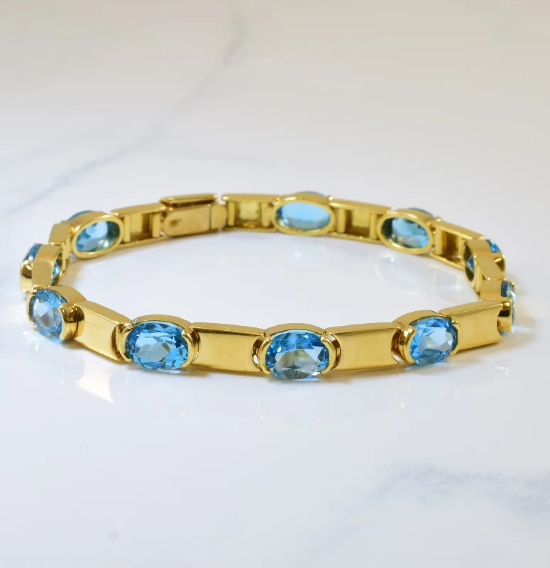 Exclusive Jewelry Sale – Sparkle For Less Tension Set Blue Topaz Bracelet | 14.00ctw | 7.75" | Exclusive Jewelry Sale – Sparkle For Less Tension Set Blue Topaz Bracelet | 14.00ctw | 7.75" |