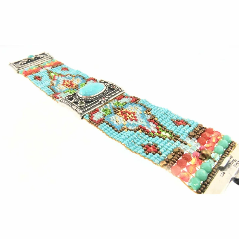 Modern Jewelry At Exclusive Discounts – Shop Today Chili Rose  Pure Americana Gemstone & Chunky Turquoise Diana Bracelet