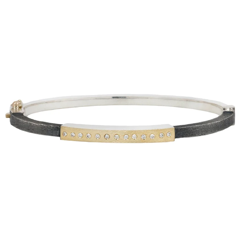 Luxury Handcrafted Jewelry For Elegant Looks Diana Diamond ID Bangle