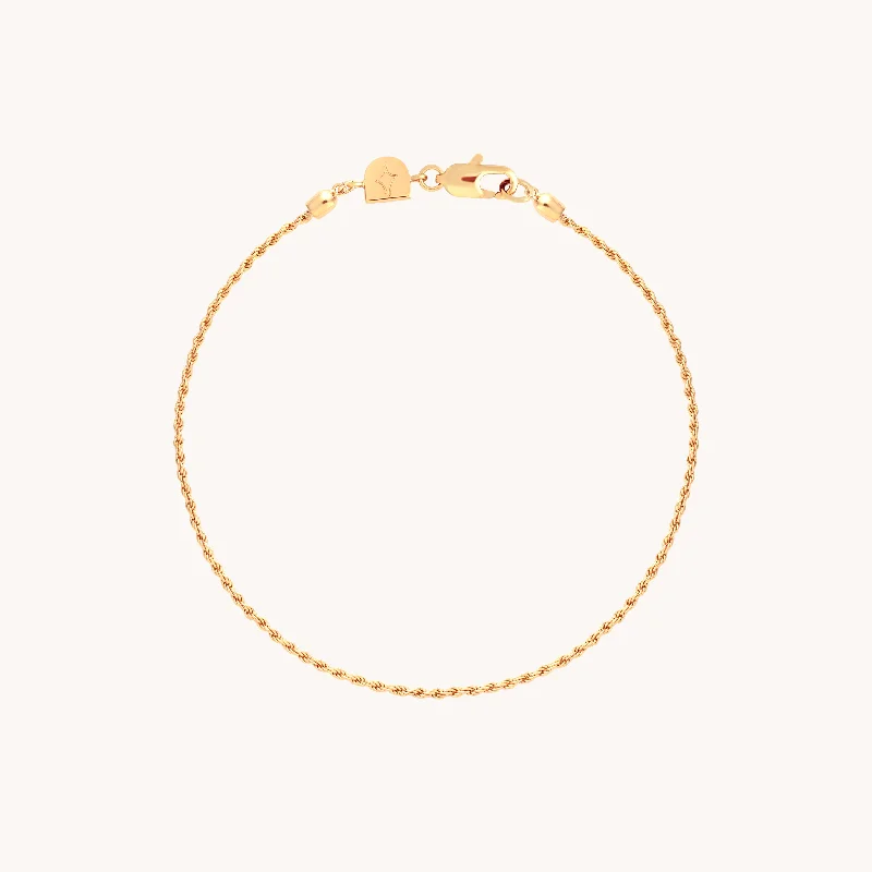 Exclusive Gemstone Jewelry At Special Prices Essential Rope Chain Bracelet in Gold