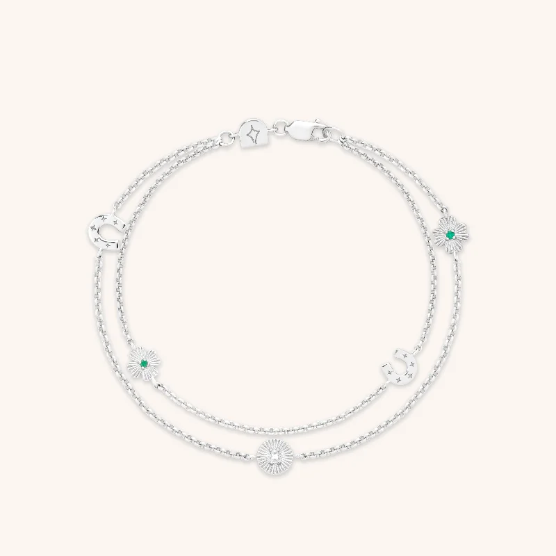 Save On Luxury Jewelry Pieces – Limited-Time Offers Lucky Charm Double Chain Bracelet in Silver Save On Luxury Jewelry Pieces – Limited-Time Offers Lucky Charm Double Chain Bracelet in Silver