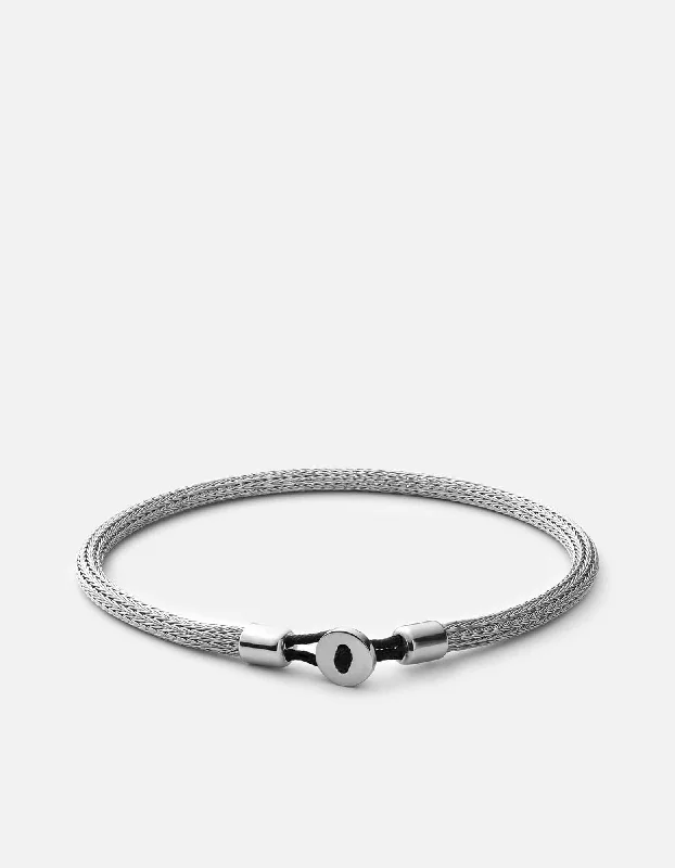 Affordable Gold-Plated Jewelry For Modern Fashion Nexus Knit Bracelet, Sterling Silver