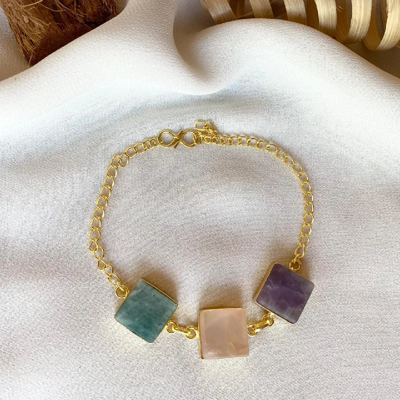 Amethyst + Rose + Amazonite Green