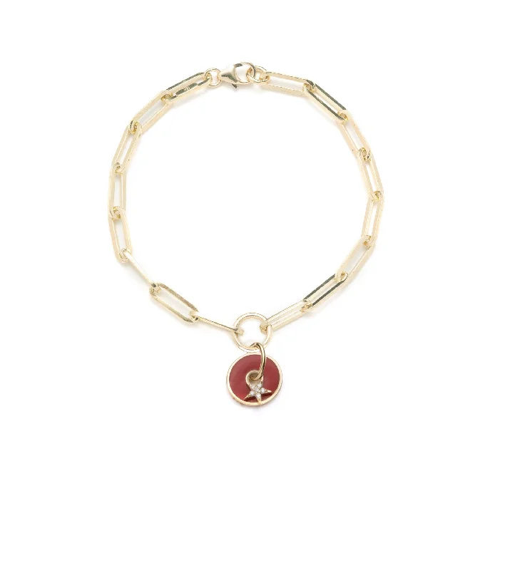 Handcrafted Beauty At Affordable Prices Red Star - Strength : Disk Classic FOB Clip Chain Bracelet