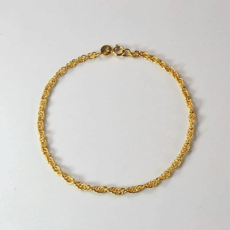 High-Quality Jewelry At A Fraction Of The Cost Singapore Chain Gold Bracelet | 7''|