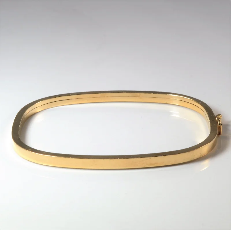 High-End Jewelry, Now More Affordable Than Ever Soft Square Yellow Gold Bangle | 7" |