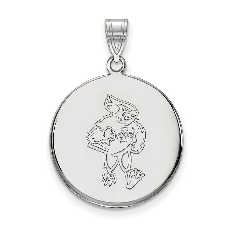 Holiday Jewelry Sale – Perfect Gifts At Great Prices 14k White Gold Iowa State Large Mascot Disc Pendant