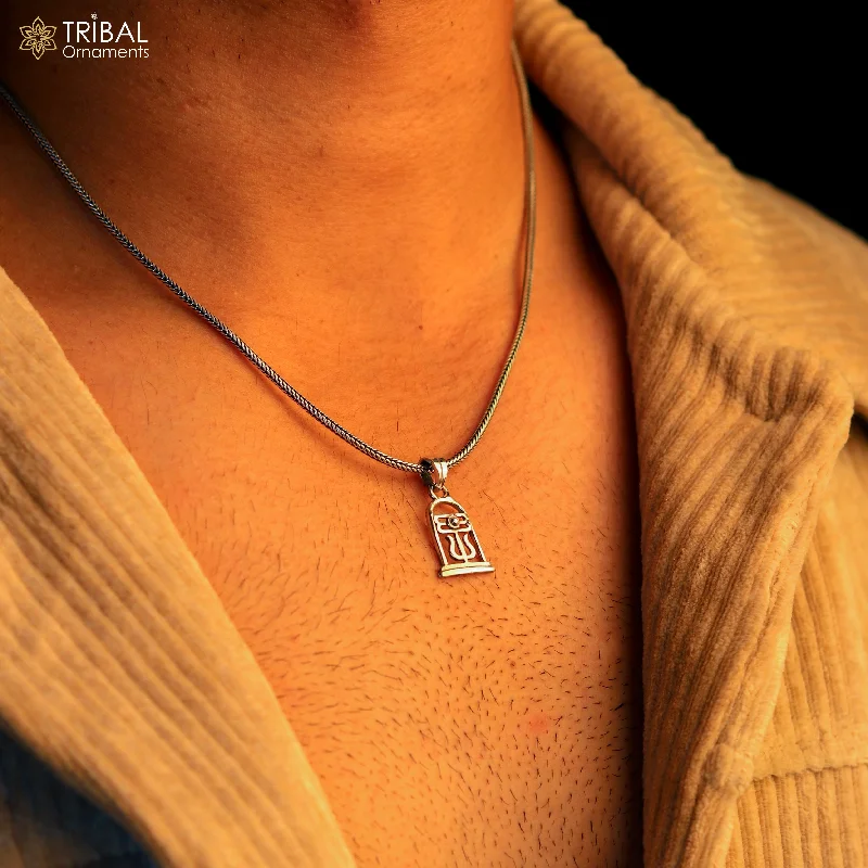 Luxury Meets Affordability – Jewelry Sale Now Live 925 sterling silver Divine holy Hindu idol Lord Shiva lingam pendant, excellent gifting unisex locket pendant customized jewelry ssp856