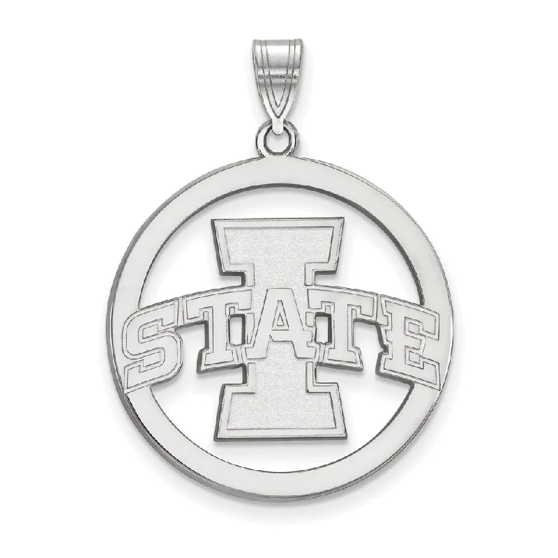 Jewelry Flash Sale – Stylish Designs At Unbeatable Rates Sterling Silver Iowa State XL Circle Pendant
