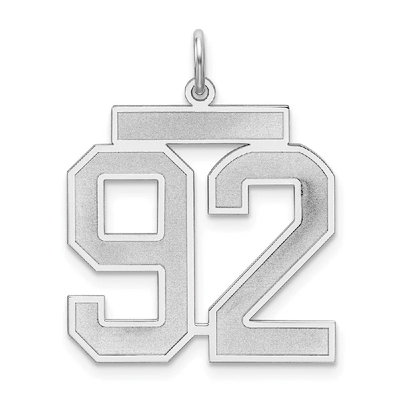 Shine Without Limits – Jewelry Sale Happening Now Sterling Silver, Jersey Collection, Large Number 92 Pendant