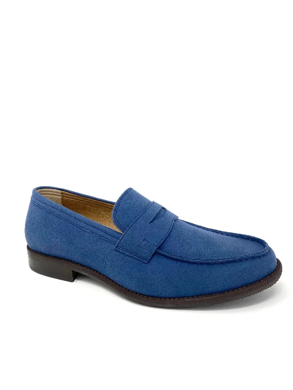 Women's Soft Sole Shoes Anthony Loafer in Blue Suede from Novacas