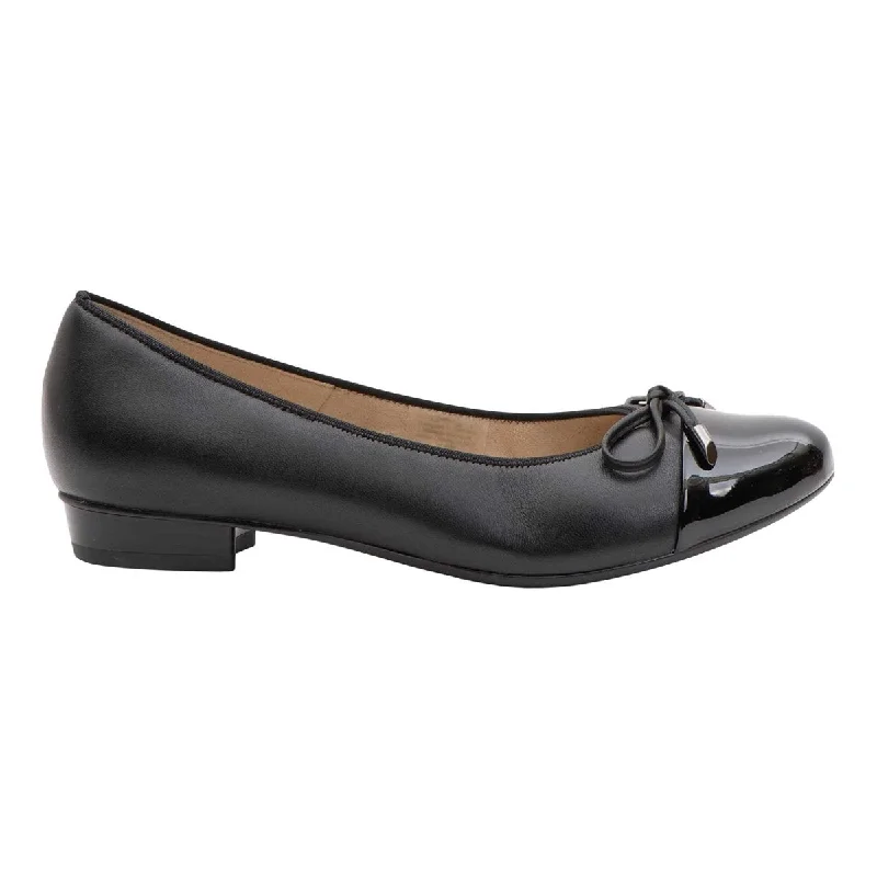 Modern Fashion Loafers Ara Women's Belinda Leather/Patent Tip Black