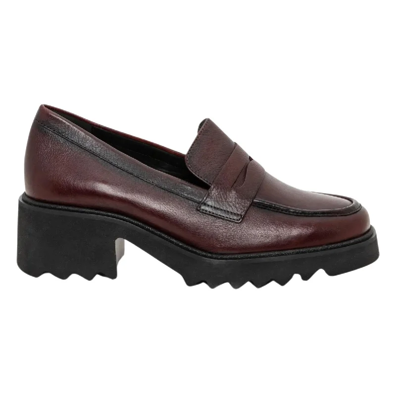 High-Quality Casual Shoes Ara Women's Prism Platform Penny Amarone Calf Leather