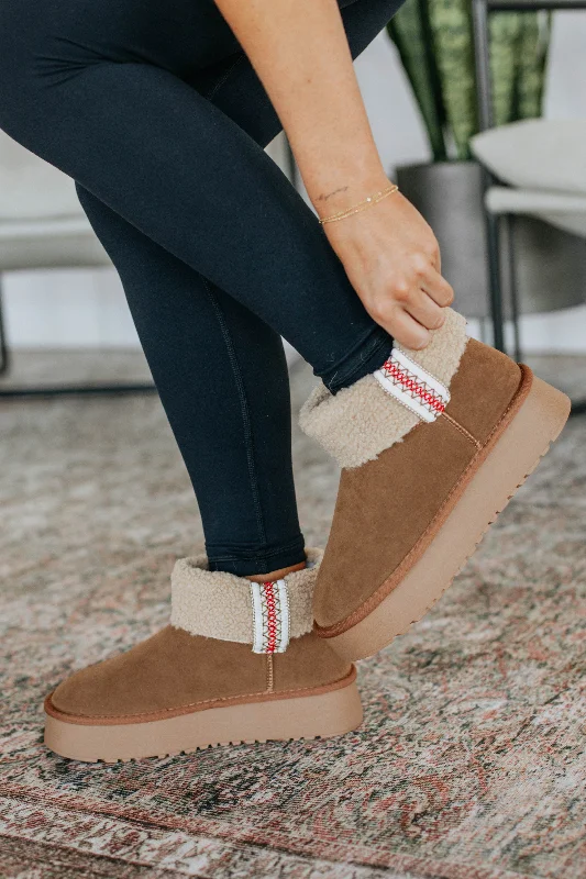 Durable Walking Shoes Sale Baby It's Cold Outside Boots - Tan