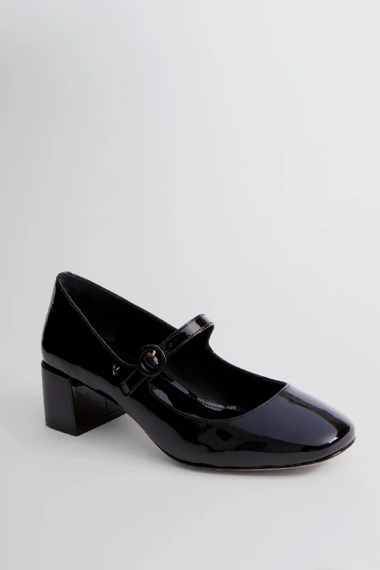 Casual Yet Chic Sales Black Patent Blair Block Pumps
