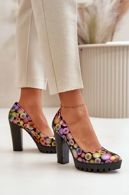 Comfortable Fashionable Shoes Step In Style Maciejka Bubbles Block Heel Leather Pumps Comfortable Fashionable Shoes Step In Style Maciejka Bubbles Block Heel Leather Pumps