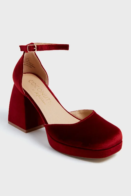 Hurry Before It's Gone Burgundy Misha Heels