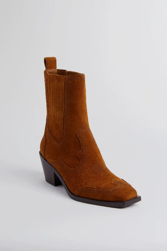 Luxury Casual Footwear Cacao Split Suede Agnes Boots