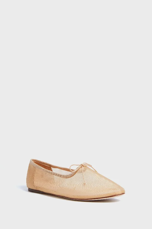Comfortable Shoes Caramel Mesh Landon Flats