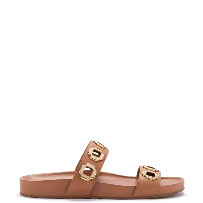 Women's Business Casual Shoes Milan Slide In Caramel Leather