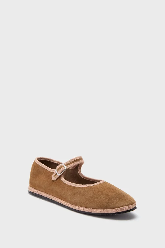 Comfortable Everyday Shoes Castagna Suede Mary Jane Flats