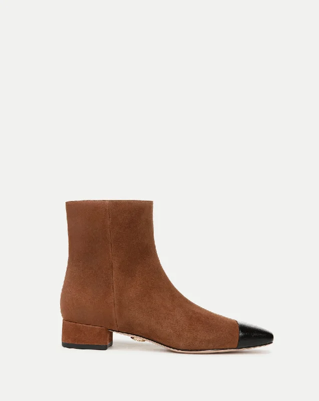 Ultra-Light Footwear Sale Cecile Suede Cap-Toe Bootie